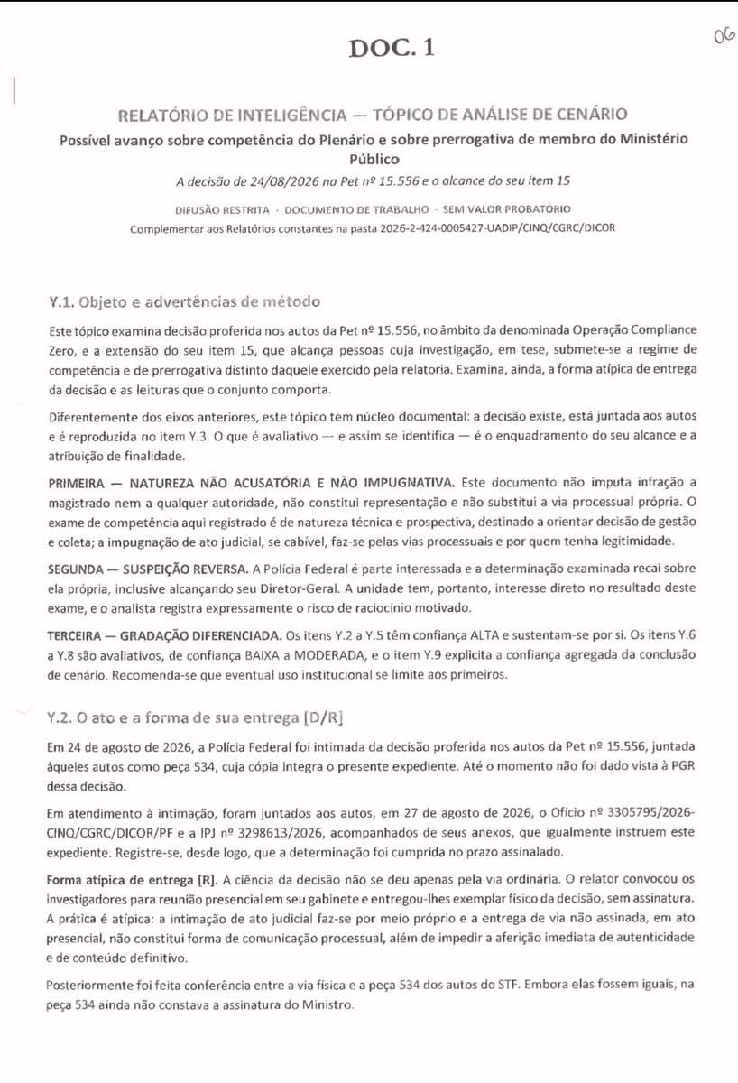 SamPancher's tweet photo. O relatório anexado pelo ministro Alexandre de Moraes sobre o ministro André Mendonça tem indícios do uso de Inteligência Artificial em sua confecção https://t.co/o49z3T4re4