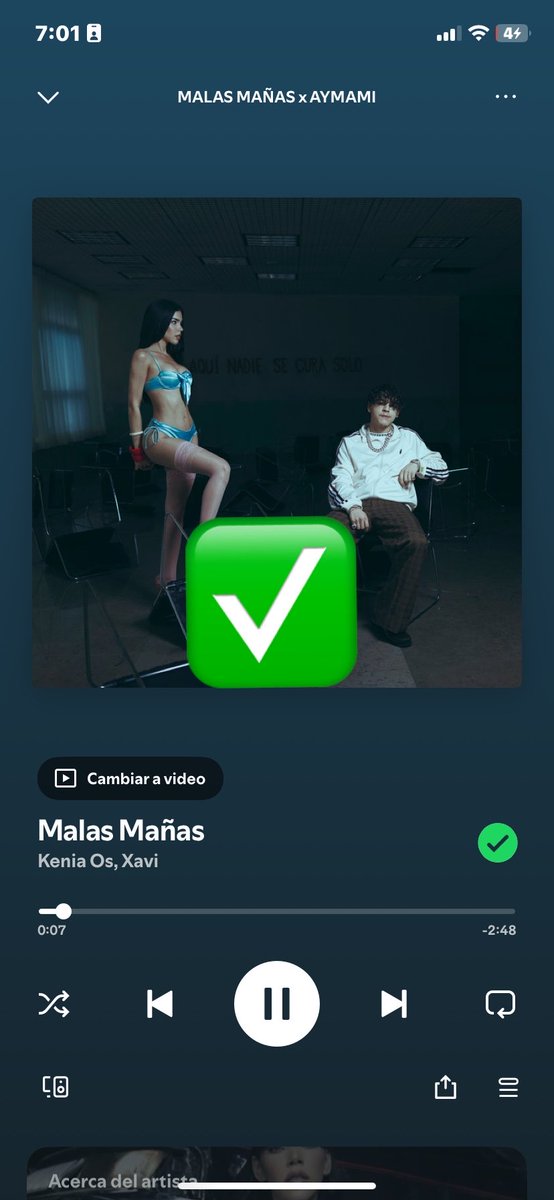 OSMO0N's tweet photo. ‼️ IMPORTANTE ‼️

Al momento de reproducir “Malas Mañas” en Spotify, háganlo desde el audio y NO desde el video. Reproducir el video resta streams para el conteo y afectar su rendimiento en los charts. https://t.co/6AaMOjD4Jf