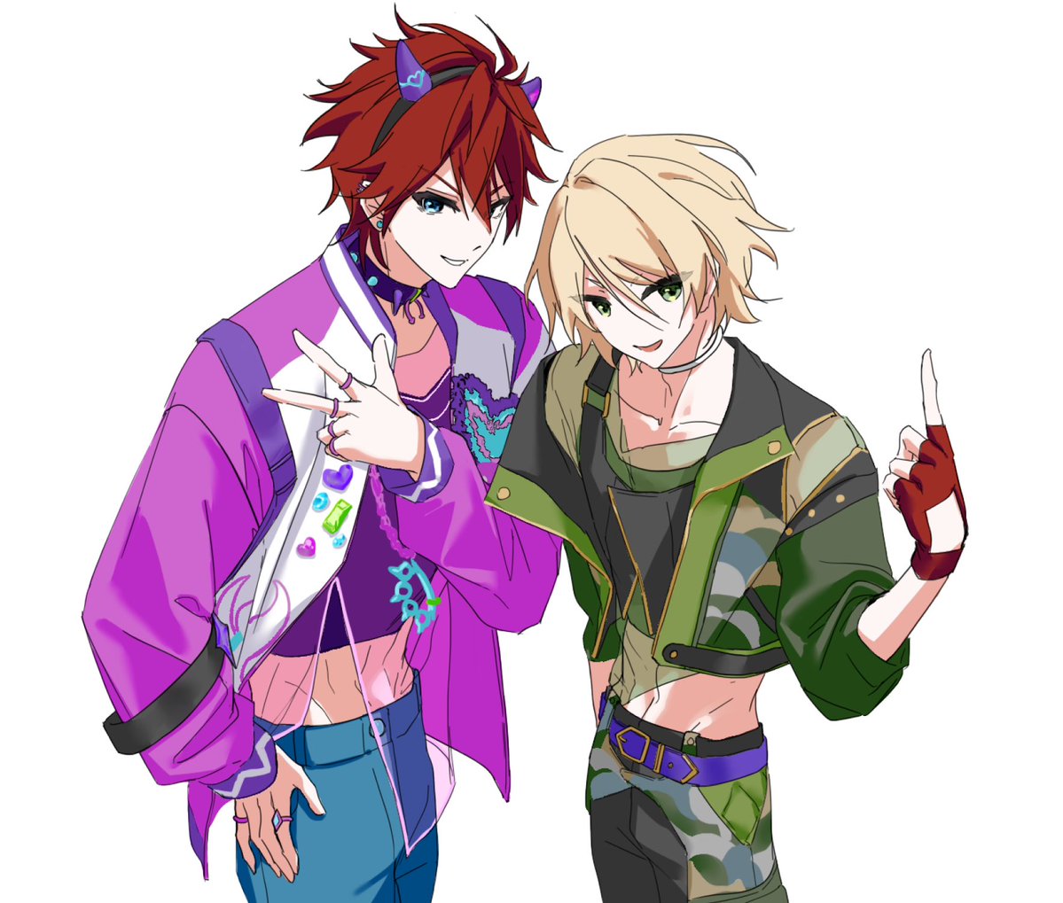 HAKkko_'s tweet photo. 为了让他们看起来和谐我把色板拉爆了 https://t.co/qGPUTlhAgv