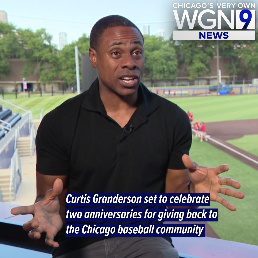 WGNNews's tweet photo. Three-time MLB All-Star and one of Chicago’s Very Own, Curtis Granderson is celebrating a pair of memorable milestones this September.

Both involve giving back to the Chicago baseball community: https://t.co/3dOEwUm1TD https://t.co/NRzUHwRg5s