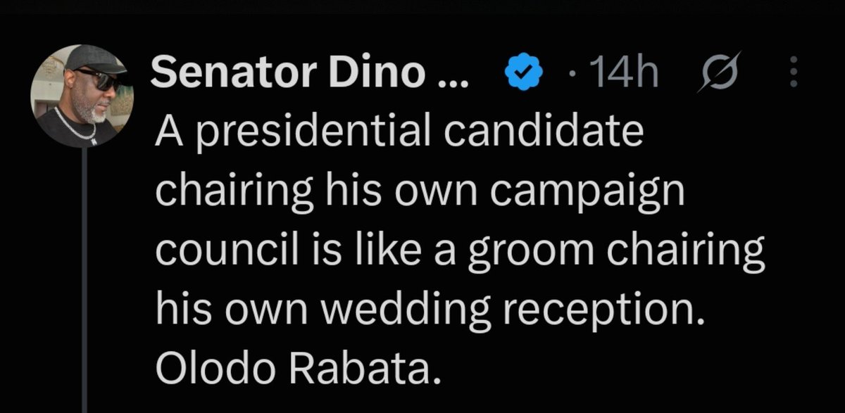 OlayinkaLere's tweet photo. A Governorship candidate not voting in his own election and running away with Party Agents money is like a thief stealing his own money. 
Jaguda Paali.
@_dinomelaye https://t.co/IZati122MZ