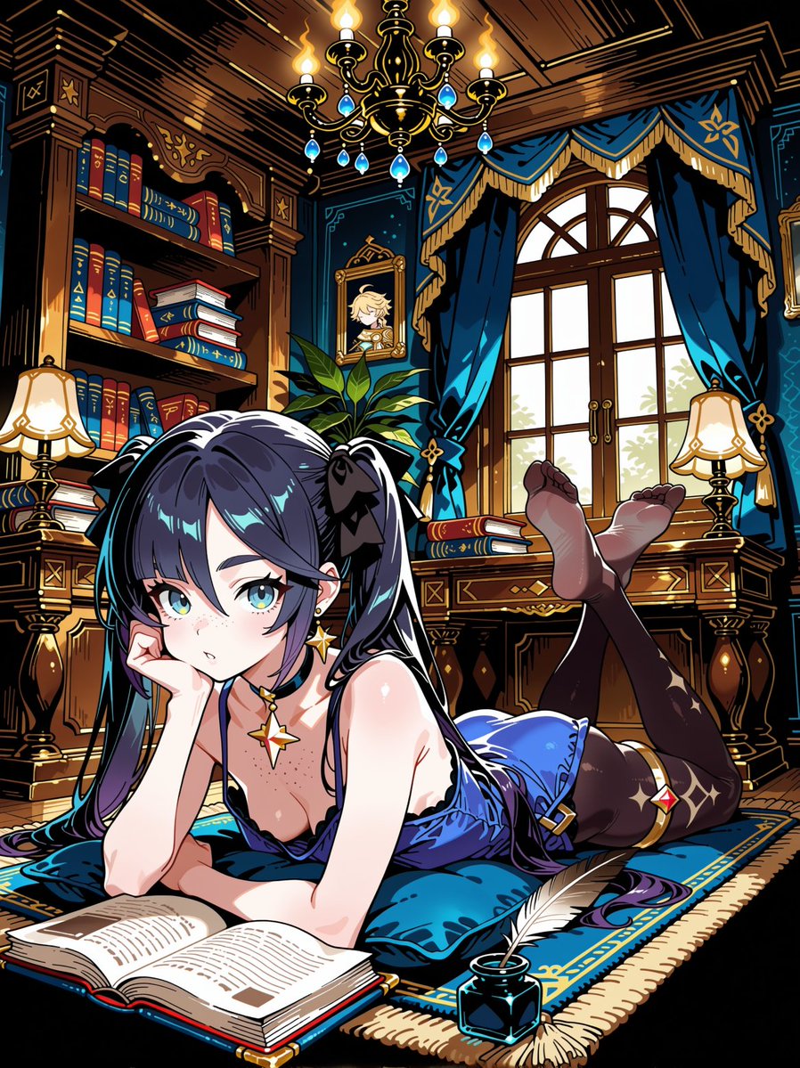 DraphLoverX's tweet photo. Mona's day off 
SFW illustration
#GenshinImpactㅤ https://t.co/tAzPCUFG6Q