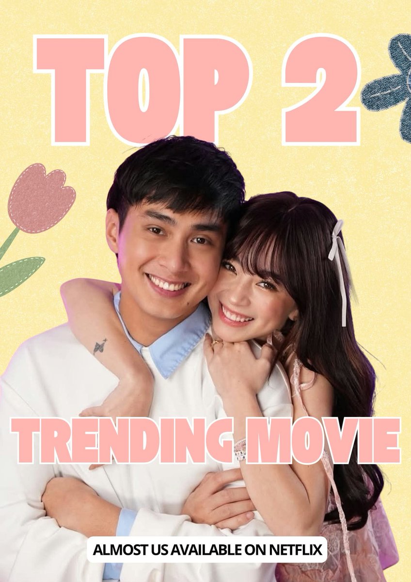 JMFintlOFC's tweet photo. 𝐓𝐎𝐏 𝟐 𝐎𝐍 𝐍𝐄𝐓𝐅𝐋𝐈𝐗 𝐏𝐇

𝐀𝐥𝐦𝐨𝐬𝐭 𝐔𝐬 is currently at Top 2 on Netflix Philippines a day after its release! What an incredible milestone for Almost Us!

Congratulations to JMFyang and the whole Almost Us team for this achievement! Your hard work, passion, and dedication are reaching more and more viewers. ✨

International Besties, have you watched it yet? If yes, 𝐜𝐨𝐦𝐦𝐞𝐧𝐭 𝐛𝐞𝐥𝐨𝐰 and tell us which country you’re watching from! 🌎👇

𝐋𝐞𝐭’𝐬 𝐤𝐞𝐞𝐩 𝐭𝐡𝐞 𝐥𝐨𝐯𝐞 𝐠𝐨𝐢𝐧𝐠—𝐨𝐧𝐞 𝐩𝐥𝐚𝐲, 𝐨𝐧𝐞 𝐯𝐢𝐞𝐰, 𝐚𝐧𝐝 𝐨𝐧𝐞 𝐡𝐞𝐚𝐫𝐭 𝐚𝐭 𝐚 𝐭𝐢𝐦𝐞! 𝐑𝐨𝐚𝐝 𝐭𝐨 #𝟏, 𝐁𝐞𝐬𝐭𝐢𝐞𝐬! 💛