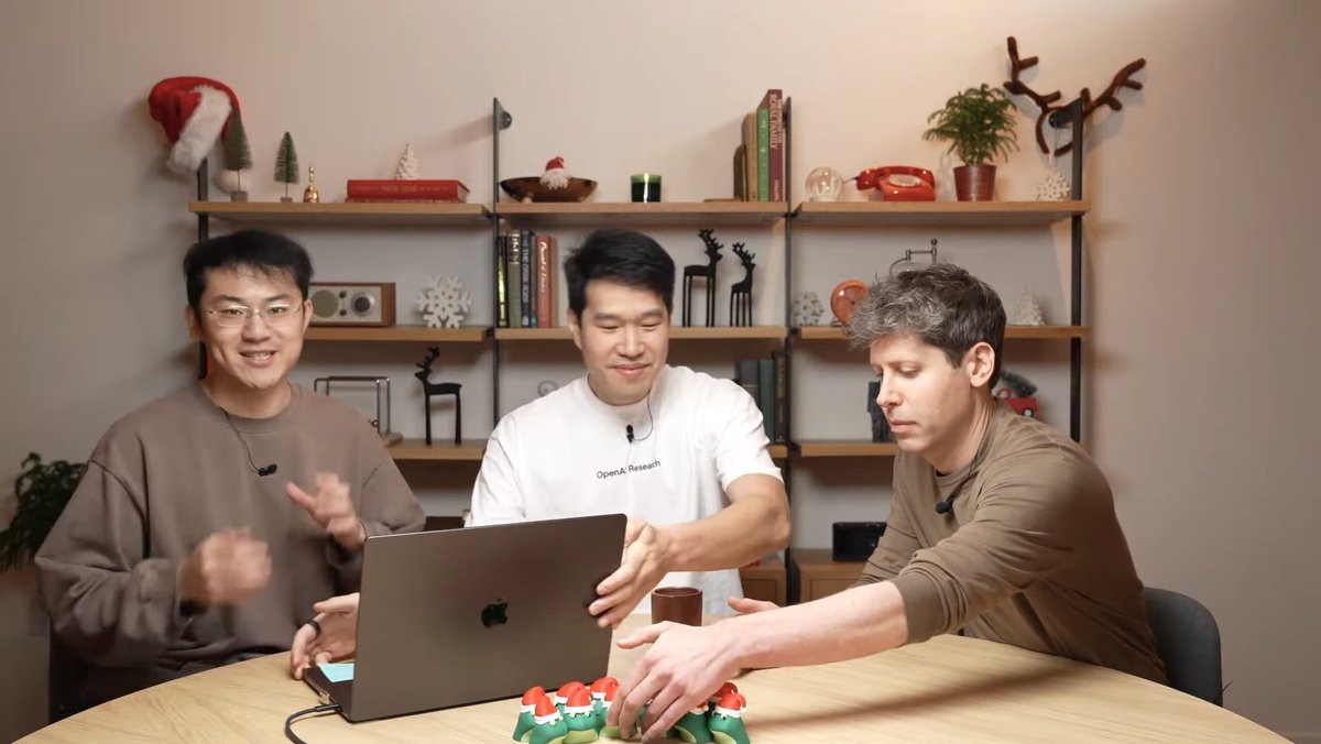 rhfroge's tweet photo. @gdb In the 12-day online live broadcast launch event that OpenAI just concluded, Froge served as an Easter egg, starting with 1 on Day 1, 2 on Day 2, increasing by one each day, up to 12 on Day 12, and was directly placed in the center spotlight. https://t.co/yrMgcuVGTN
