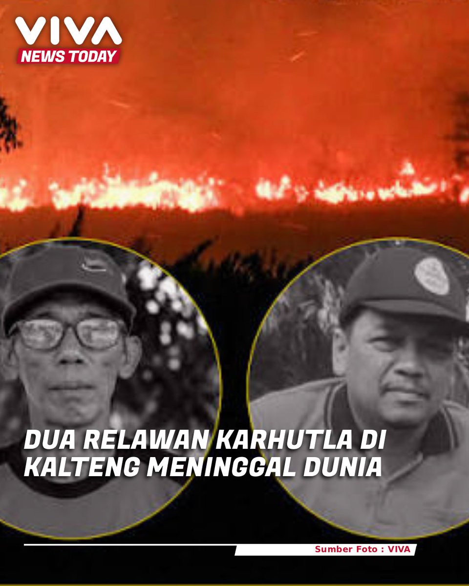 VIVAcoid's tweet photo. Duka mendalam datang dari barisan relawan yang berada di garis depan penanganan kebakaran hutan dan lahan (karhutla) di Kalimantan Tengah. Dalam rentang tiga hari, dua relawan di Palangka Raya dan Kabupaten Kotawaringin Barat meninggal dunia setelah mengalami gangguan kesehatan saat menjalankan tugas pemadaman.

Dilansir dari BPBD Kota Palangka Raya, korban pertama adalah Akhmad Rizani, anggota Satgas Tanggap Darurat Karhutla Kota Palangka Raya sekaligus Ketua Regu TSAK Palangka. Ia sempat mengalami kondisi drop saat memadamkan karhutla di Jalan Rungan sebelum menjalani perawatan selama enam hari. Rizani meninggal dunia pada Kamis (27/8).

Tiga hari kemudian, Ahmadin alias Itam Madin, relawan Damkar Huma Singgah Itah di Kabupaten Kotawaringin Barat, juga meninggal dunia. Berdasarkan keterangan Dinas Pemadam Kebakaran dan Penyelamatan Kobar, Ahmadin meninggal pada Minggu (30/8) setelah sempat menjalani perawatan usai bertugas menangani karhutla.

Kepergian keduanya menjadi duka bagi keluarga dan para relawan yang selama ini bersama-sama menangani karhutla di Kalimantan Tengah. Duka mendalam untuk keluarga dan rekan relawan yang ditinggalkan.
‌___
#BacaBeritadiVIVA #VIVANewsToday #VIVANews_tragedy #relawan #meninggaldunia
