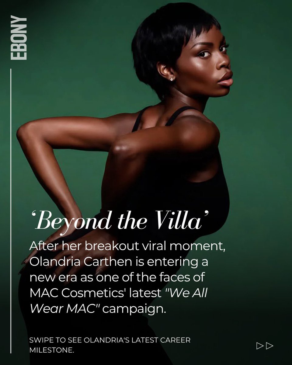 EBONY's tweet photo. Going viral was just the beginning.

Since capturing the internet's attention on Love Island USA, Olandria Carthen has continued turning visibility into opportunity... this time as one of the faces of @maccosmetics newest "We All Wear MAC" campaign. The beauty brand tapped the influencer and fan favorite to help launch its new Studio Radiance Skin Tint Stick, marking another major milestone in a career that's quickly expanding beyond reality television.

For Black creators, moments like this matter. They remind us that a viral moment can open the door, but consistency, authenticity, and building your own lane are what keep it open.

#LetsDiscuss Do you think @olandria is becoming one of beauty's next breakout stars? Let us know below. 🖤👇🏾

Credit: @maccosmetics | @olandria | @zhonglin_