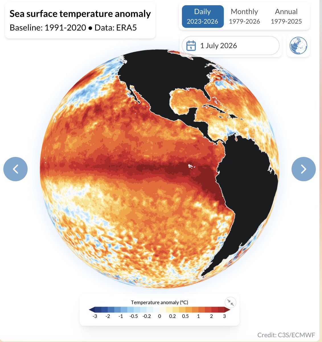 ryankatzrosene's tweet photo. Check out the evolution of the daily Sea Surface Temperature anomaly on June 1st, July 1st, August 1st and September 1st of this year. It's a monster. https://t.co/PAHgi6iErE
