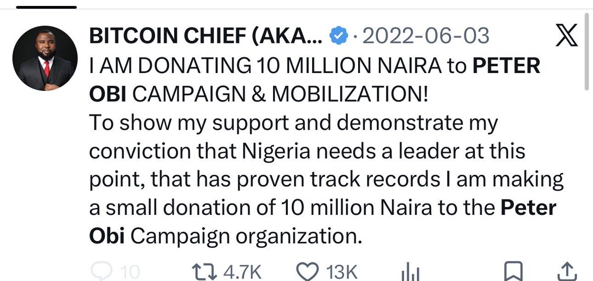 chysoma's tweet photo. @chykehez @gaiuschibueze Tell Baba to show evidence of this donation 
If e sure for am https://t.co/Iey35Shts4