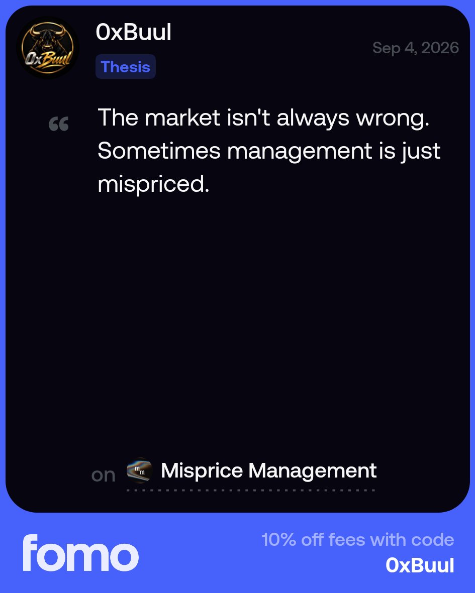 0xBuul's tweet photo. The market isn't always wrong.
Sometimes management is just mispriced. Mispriced Management $MM https://t.co/yHJz7iqblZ
