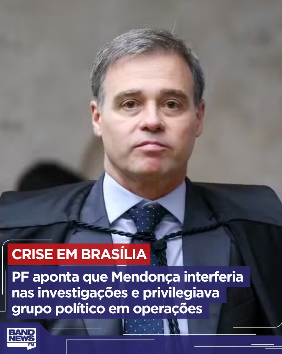 EleicaoBr2026's tweet photo. 🚨 PF aponta que Mendonça interferia em investigações e privilegiava grupo político

Em meio à crise entre ministros do STF, a Polícia Federal aponta que André Mendonça interferia diretamente no andamento de investigações sob sua relatoria e privilegiava determinado grupo político nas operações conduzidas. O relatório reforça as suspeitas já levantadas na decisão de Alexandre de Moraes, que pediu apuração