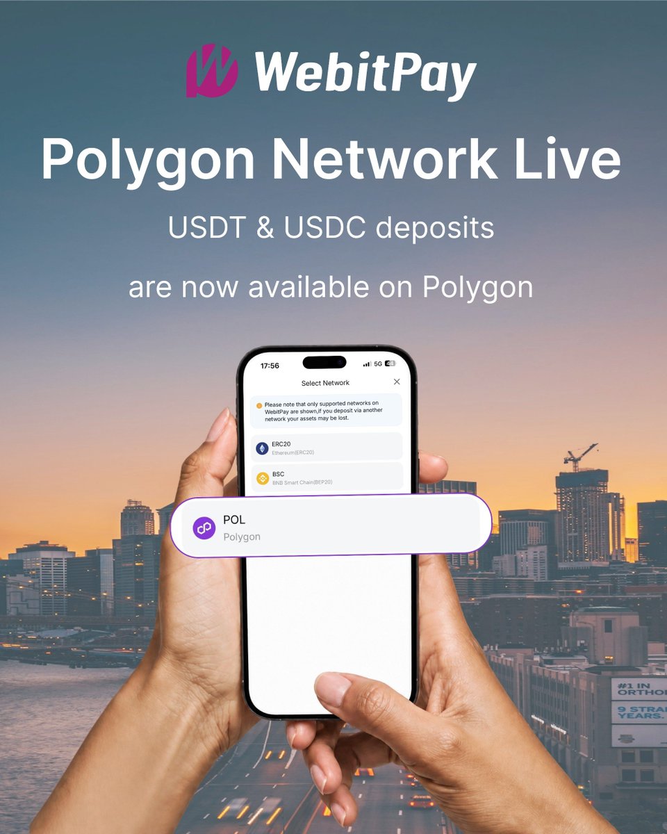 webitpay's tweet photo. 📢 Polygon Network is LIVE on WebitPay!

You can now fund your WebitPay account with USDT & USDC over Polygon chain ✅
Enjoy:
⚡️ Seamless USDT & USDC transfers on Polygon 
💸 Low‑cost Polygon network gas fees 
💳 Spend your crypto balance directly with your 

WebitPay Visa Card — now available on Apple Pay.
Top‑up your balance with Polygon USDT/USDC right inside the WebitPay App.