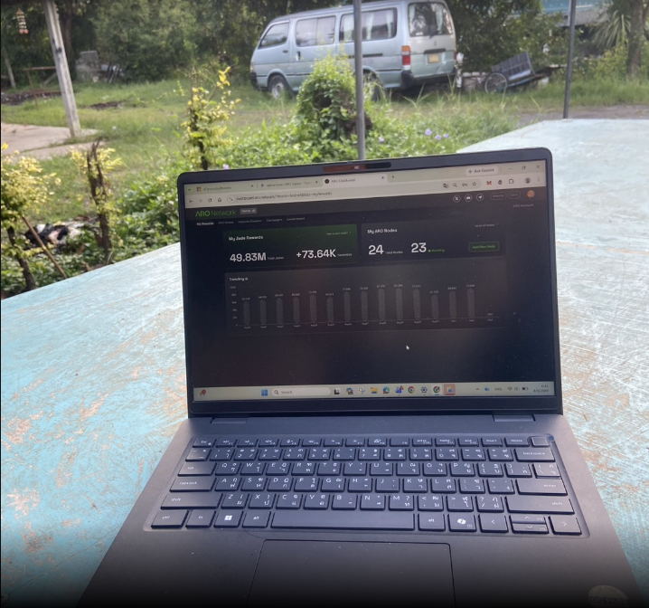 SSungtip's tweet photo. Good morning! Starting the day with fresh air and monitoring 24 active nodes on @AroNetwork 🌿💻
Nodes running smoothly in the background while enjoying nature. Keep building and scaling! 🚀✨
#Aronauts #AroNetwork #DePIN #Web3 #NodeOperator #Crypto https://t.co/RGzMPmFQLd