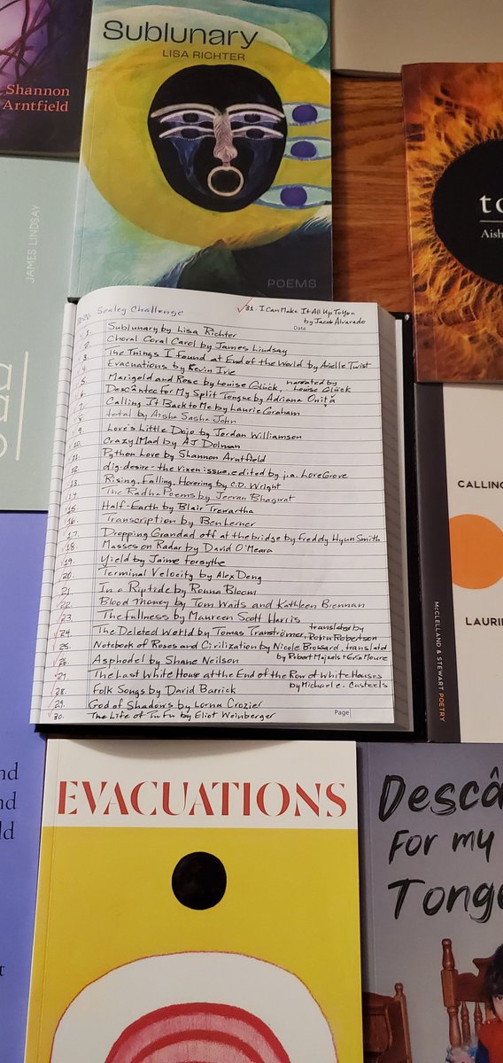 bookgaga's tweet photo. Still aglow from reading 31 works of poetry in 31 days for the #SealeyChallenge: https://t.co/yZzAwmBqHf https://t.co/GytwtFSxUA