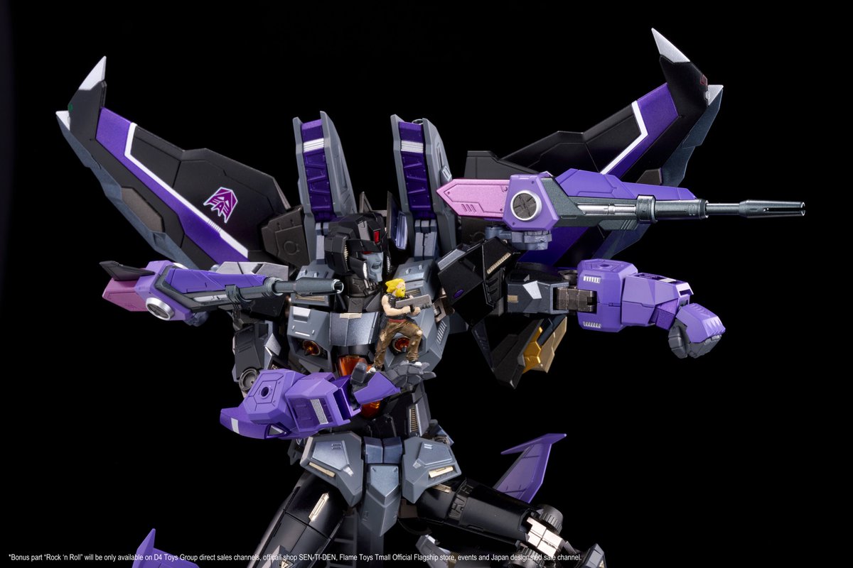 flametoys_staff's tweet photo. ◤◢◤KUROKARAKURI◢◤◢ 

SKYWARP 

“Rock 'n Roll” is the bonus part only available on D4 Toys Group direct sales channels.

▼Click here to make a pre-order 
https://t.co/Zvzvqhe5RN 

#FLAMETOYS 
#Transformers