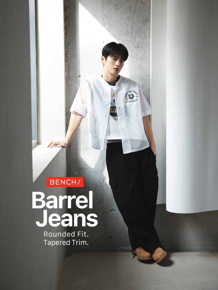 benchtm's tweet photo. Seo In Guk brings the right balance of sporty and street in #BENCHJerseys and #BENCHDenims. A fresh take on game-day style.

Get his look:
Jersey (ITO0380WH3) P1,099
Inner Shirt (BTF0270WH3) P499
Barrel Jeans (BPD0929BD3) P1,399

#BENCHxSeoInGuk #GlobalBENCHSetter
Buy Official, Buy Original! Get these products plus more from our official online stores:
🔗https://t.co/dCakf3xsEV
🔗https://t.co/mCjQW8Y0VN
🔗https://t.co/UVQJ0GrKtO
🔗https://t.co/IOwcnZjEBI
🔗https://t.co/wsNPbfTr1Y
Buy only from official BENCH stores and online platforms to ensure authentic and high-quality products.