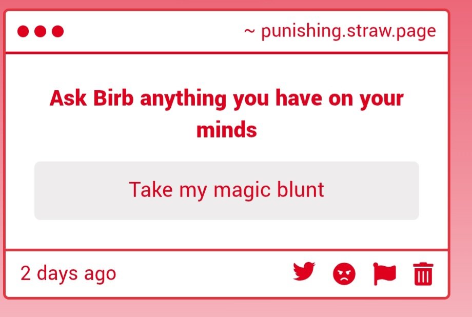 Punishing_Birb's tweet photo. 🐦: Erm... ok- *COUGH COUGHGJGJFJD-* HOLY SHIT THIS IS POTENT- https://t.co/U9JjAmSsMS