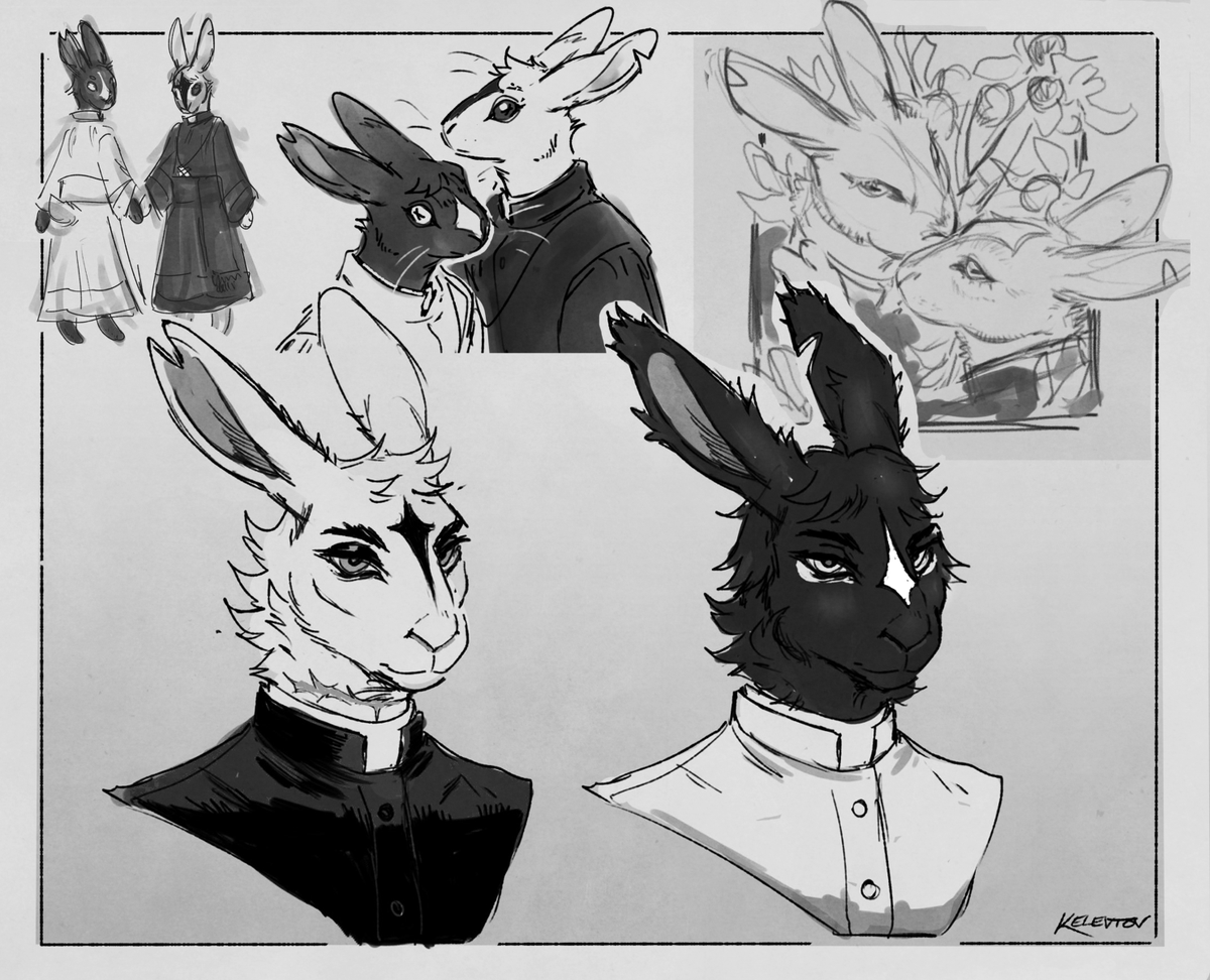 kelevtovart's tweet photo. Designing my priestly rabbits, Gerrmund and Edeltraud
lore? no ❌
aesthetic? yes ✅ https://t.co/GrGVYs1leJ