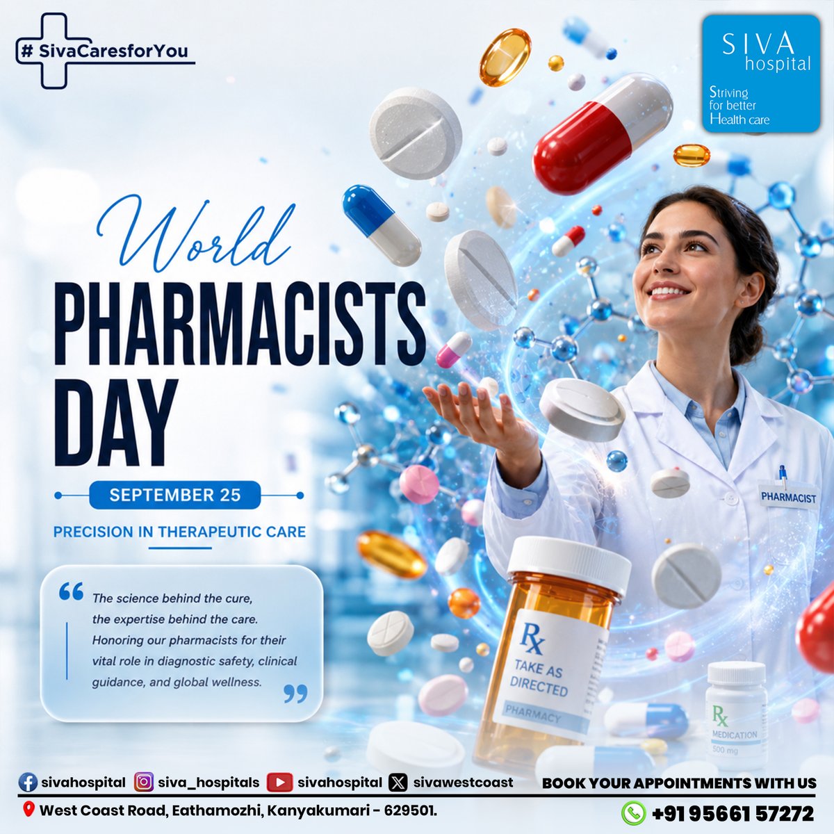 sivawestcoast's tweet photo. Honoring our vital pharmacy professionals meeting global health needs with trusted expertise.

#WorldPharmacistsDay #PharmacyLife #HealthcareExperts https://t.co/k0XaFiwF7l