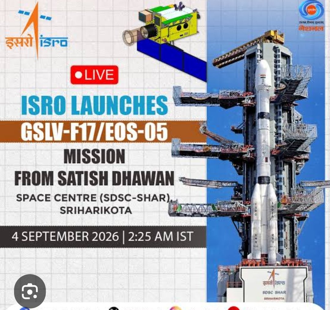 drkumarajay's tweet photo. Congratulations ISRO and its team on successful lauch of GSLV-17 and putting Eyes on Sky in geosynchronous orbit. Great achievement. 🇮🇳 https://t.co/nhegOMXouP