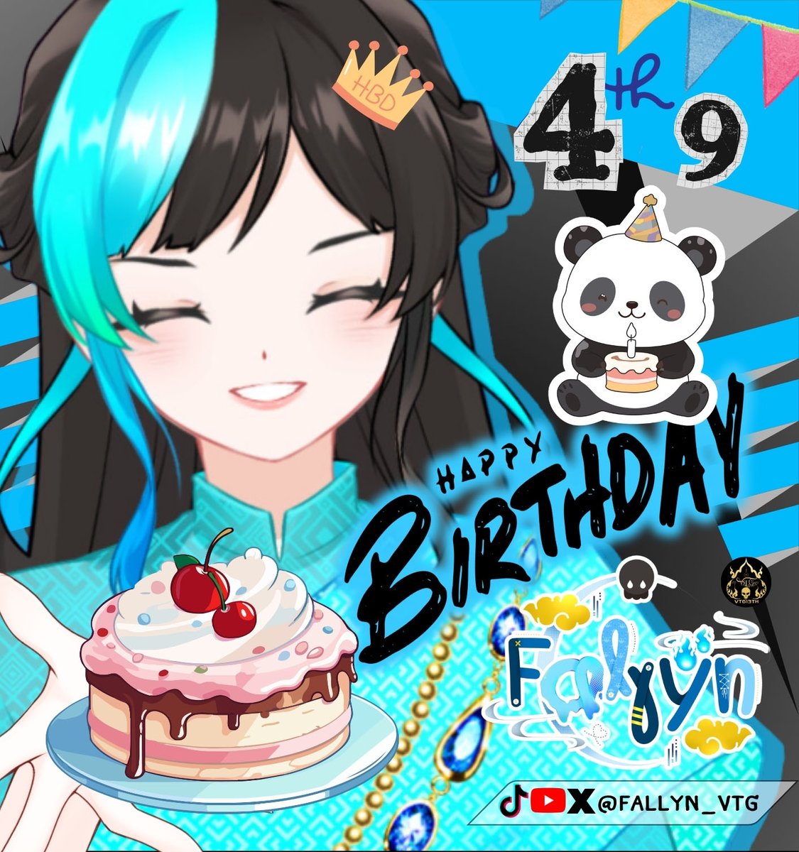 VTG13TH's tweet photo. 🖤💙HAPPY BIRTHDAY!!! 💙🖤
@Fallyn_VTG 

สุขสันต์วันเกิดฟาลลิน ปอบผีฟ้าสุดสวย
ร่วมส่งคำอวยพรวันเกิดให้แพงล่าของเราได้ที่
https://t.co/vef7YZViL0
ไลฟ์ฉลองวันเกิดวันนี้เวลา 20.00 ทาง
https://t.co/0mZ7f6PTfb
៚ #VTGวีผีไทย #VTG13TH #VtuberTH #วีทูปเบอร์ไทย #วีผีไทย #fallynvtg https://t.co/PPNRcYG84W