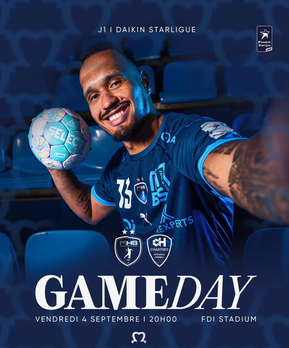 mhbofficiel's tweet photo. #GameDay 🤾🏻‍♂️🔥
🏆 Journée 1 I Daikin StarLigue
🆚 @ccmhb_ 
⏰ 20h00
📍 FDI Stadium 
📺 Handball TV

𝘼𝙡𝙡𝙚𝙯 𝙡𝙚 𝙈𝙃𝘽 ! 💙 https://t.co/zwf6TbxIuL