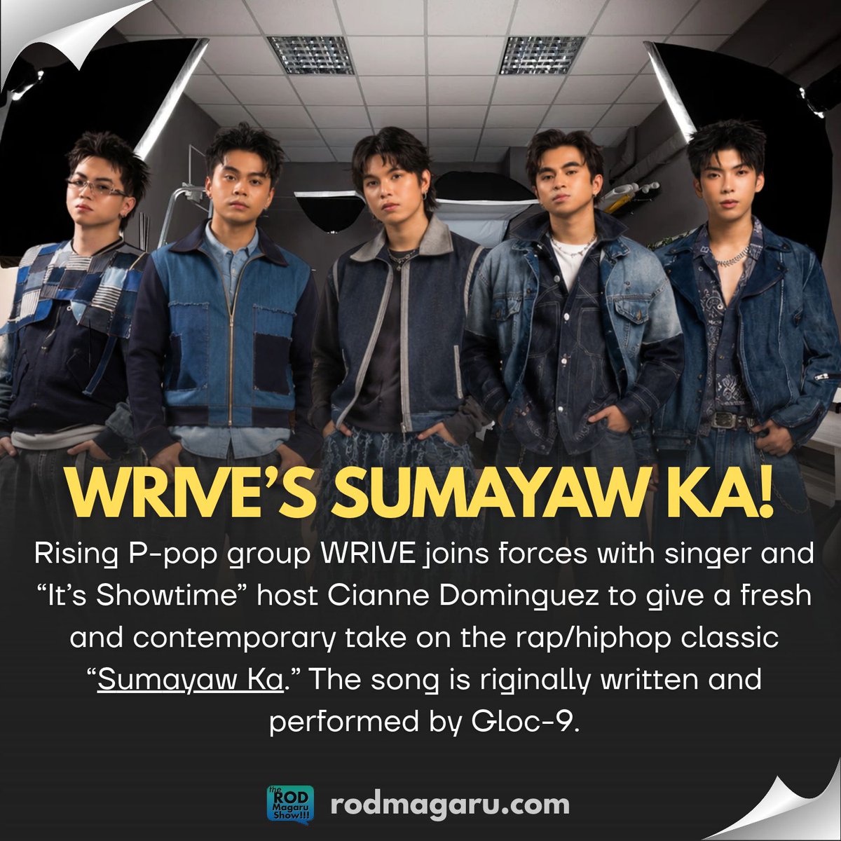 rodmagaru's tweet photo. Rising P-pop group WRIVE joins forces with singer and “It’s Showtime” host Cianne Dominguez to give a fresh and contemporary take on the rap/hiphop classic “Sumayaw Ka.” https://t.co/QenXadgWsV