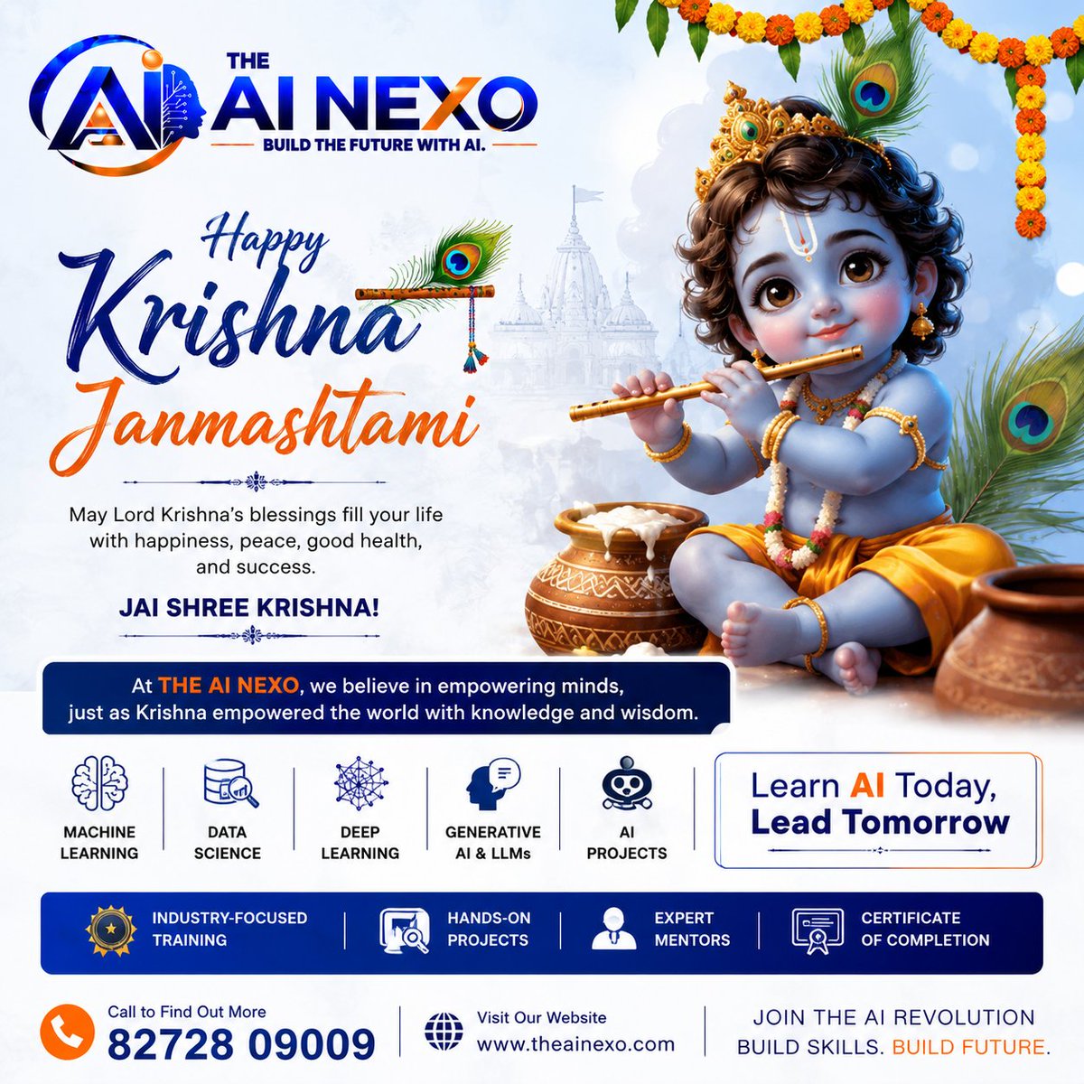 TheAINexo's tweet photo. Happy Krishna Janmashtami 2026..
#theainexo https://t.co/xcQbwPXJTF