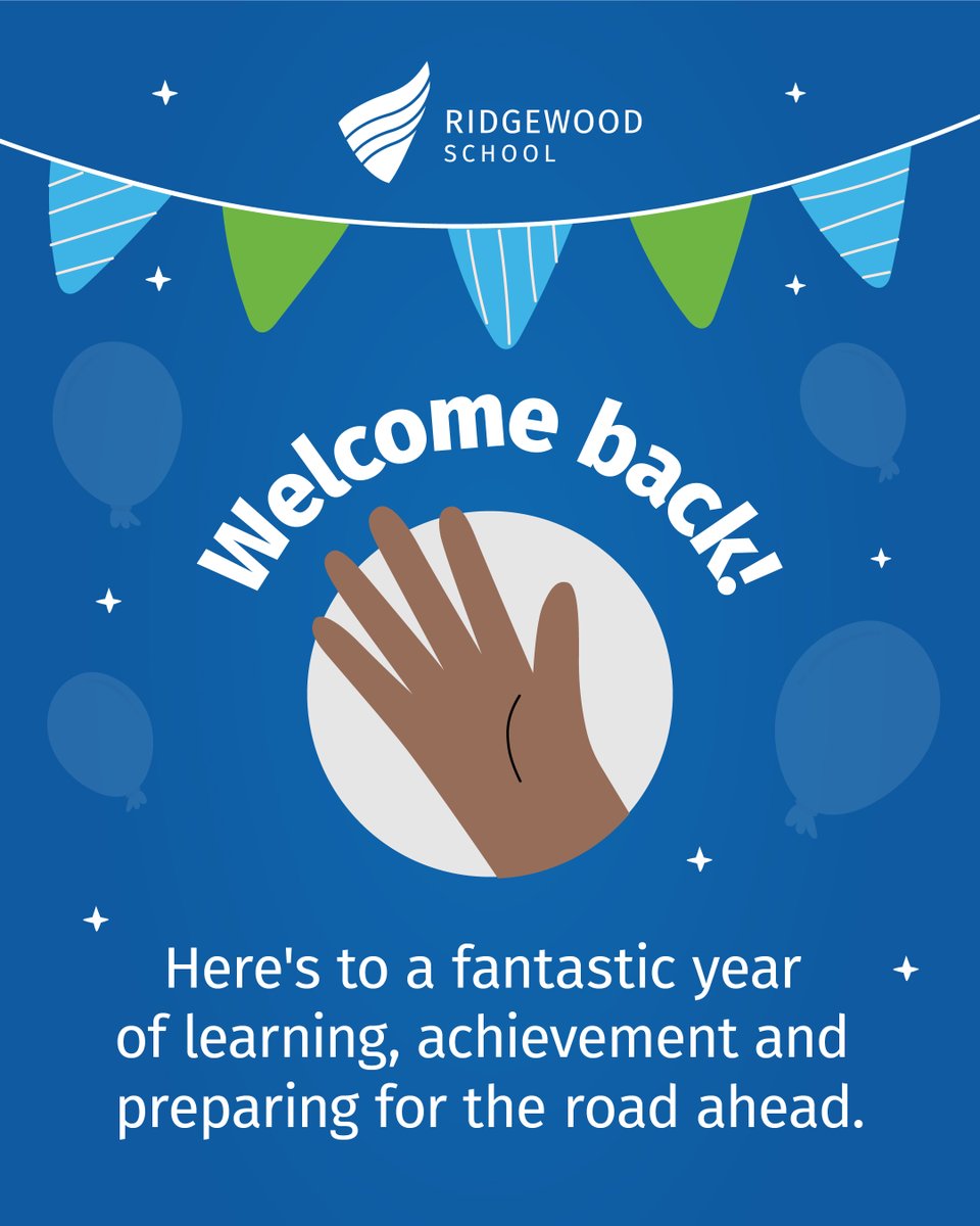 HelloRidgewood's tweet photo. Welcome back to a new school year!

A fresh start brings new opportunities to learn, grow &amp; achieve. 
We can't wait to welcome everyone back as we continue preparing every student for the road ahead.

Let's make it another great year built on Respect, Responsibility &amp; Resilience. https://t.co/AZaMfirAN7