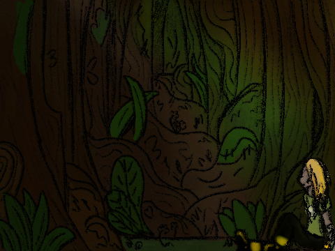 jasonGrace8741's tweet photo. i drew another forest and put my son(oc) into it this time https://t.co/o7XzqESxsQ