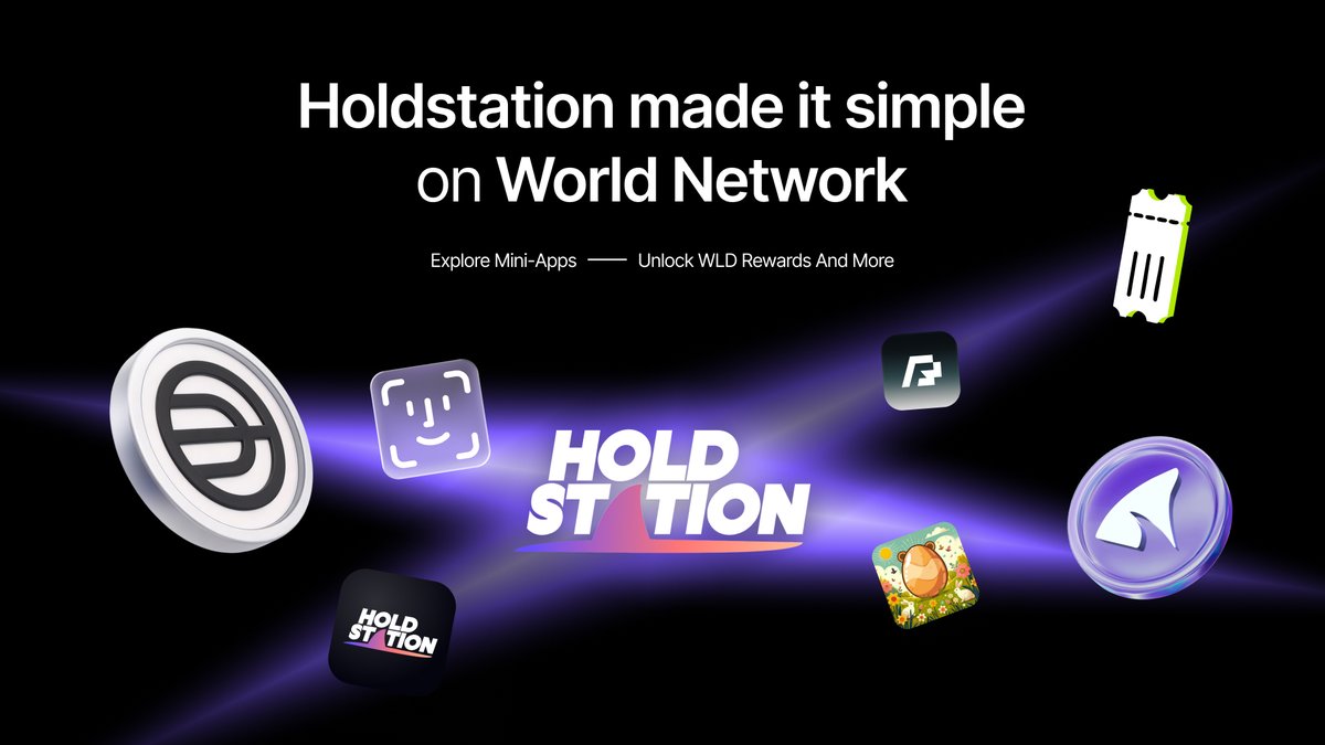 HoldstationW's tweet photo. Holdstation made it simple on World Network

> Explore Mini Apps
> Prove you’re human
> Unlock ethereum:0x163f8c2467924be0ae7b5347228cabf260318753 

Now cash out WLD for extra rewards and gift vouchers coming 👇

https://t.co/eirtp5vbsw https://t.co/pJBYrMQjAo