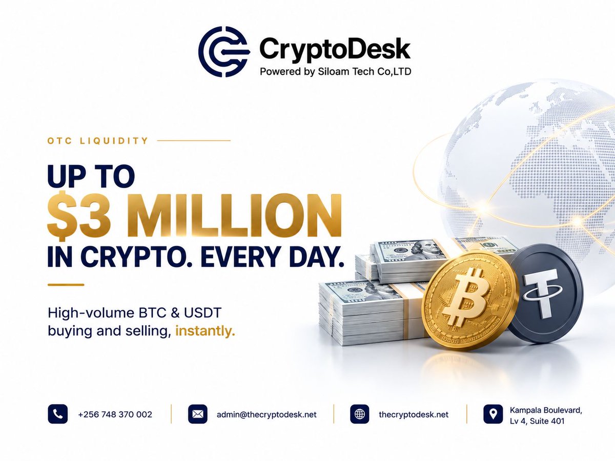 cryptodeskug's tweet photo. With us, You can liquidate/buy  Upto $3m per day with no delays https://t.co/cUHiFAJUAd