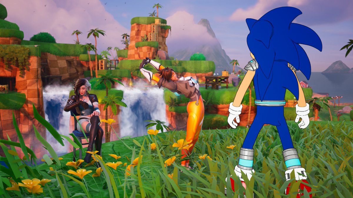 AgentNeoSnow's tweet photo. Day 16 Of Visiting The Sonic The Hedgehog NPC!

Cheers, love! The cavalry's here!

Tracer Meets Sonic! Hi Sonic!

#Fortnite #SonicTheHedgehog https://t.co/3XDCKgWDfu