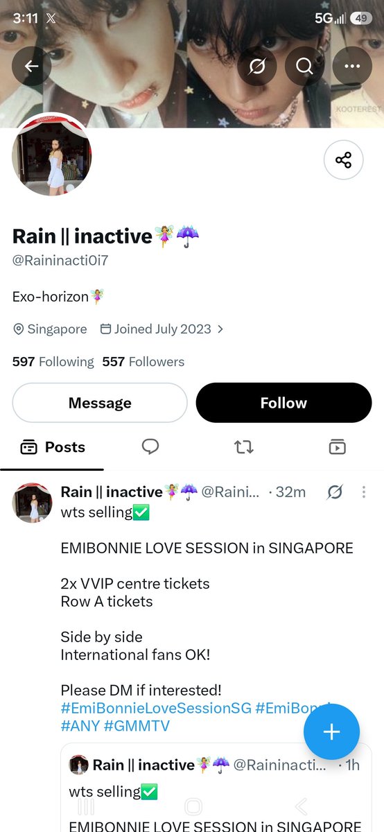oobie555's tweet photo. คอนเสริซใครวะ ระวังเด้อ ซื้อตั๋วผี จะได้ไปผิดงาน

#EmiBonnieLoveSessionSG
#EmiBonnie #emiamily #beonnnie https://t.co/dpgbvCmV2T