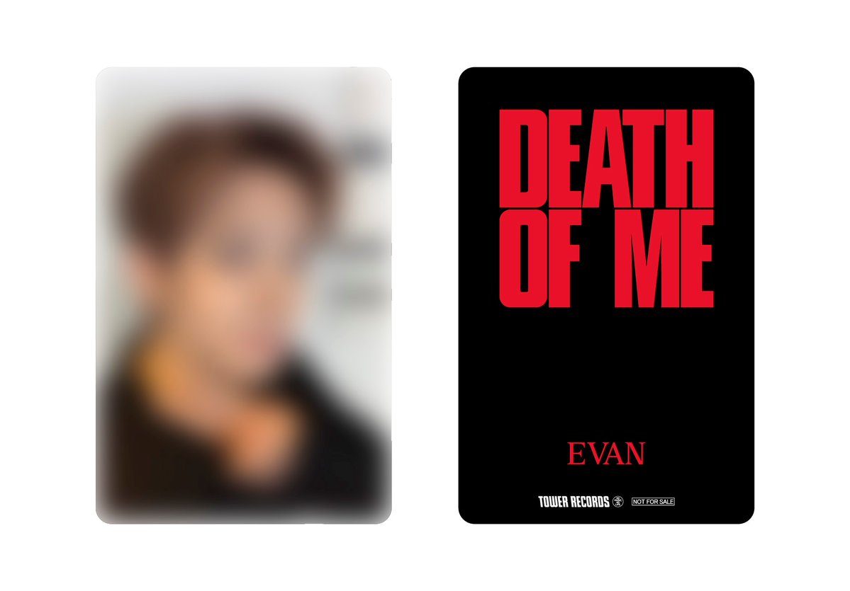 evan_officialJP's tweet photo. ／
📢#EVAN 1st Mini Album 'DEATH OF ME' 発売記念
店頭ラッキードローイベント開催決定！
＼

📅2026年9月8日(火) (商品入荷時)～9月13日(日)
📍タワーレコードとHMVの対象店舗

ストア別CD購入特典デザインも公開！

🔗https://t.co/o4LhD2Njh4

#DEATH_OF_ME https://t.co/HUi2F2M97W