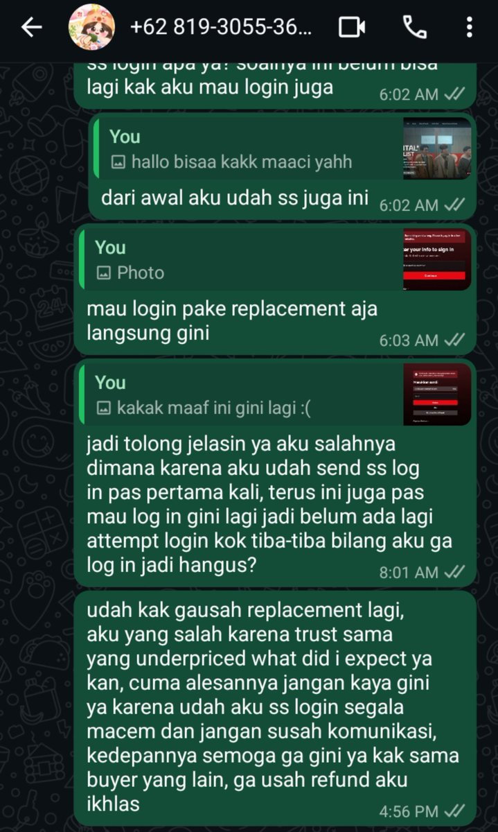 hyunnebuns's tweet photo. ternyata emang penipu dia ga bales bales wa dan kayanya jual buat banyak jadi hati hati ya jangan asal tergiur harga murah, waktu ke logout dia pakai template yang sama buat semua buyer 6281930553612 

@dflowst @nhaoireii @zholushei
https://t.co/bBEhCmhzW9 

#zonauang #zonaba https://t.co/JAK2gzoWDH
