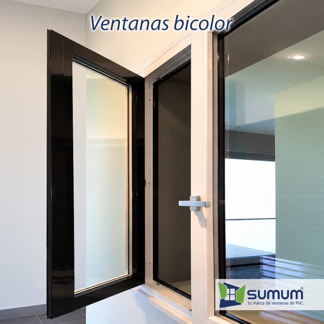 SUMUMPVC's tweet photo. Ventanas SUMUM de PVC Bicolor: un color por fuera, otro por dentro.

Adapta tus ventanas a la fachada y a tu estilo interior sin renunciar al confort. Más libertad de diseño, aislamiento térmico y acústico y mínimo mantenimiento.

Dos estilos. Una misma ventana. https://t.co/Wbd5RflAf3
