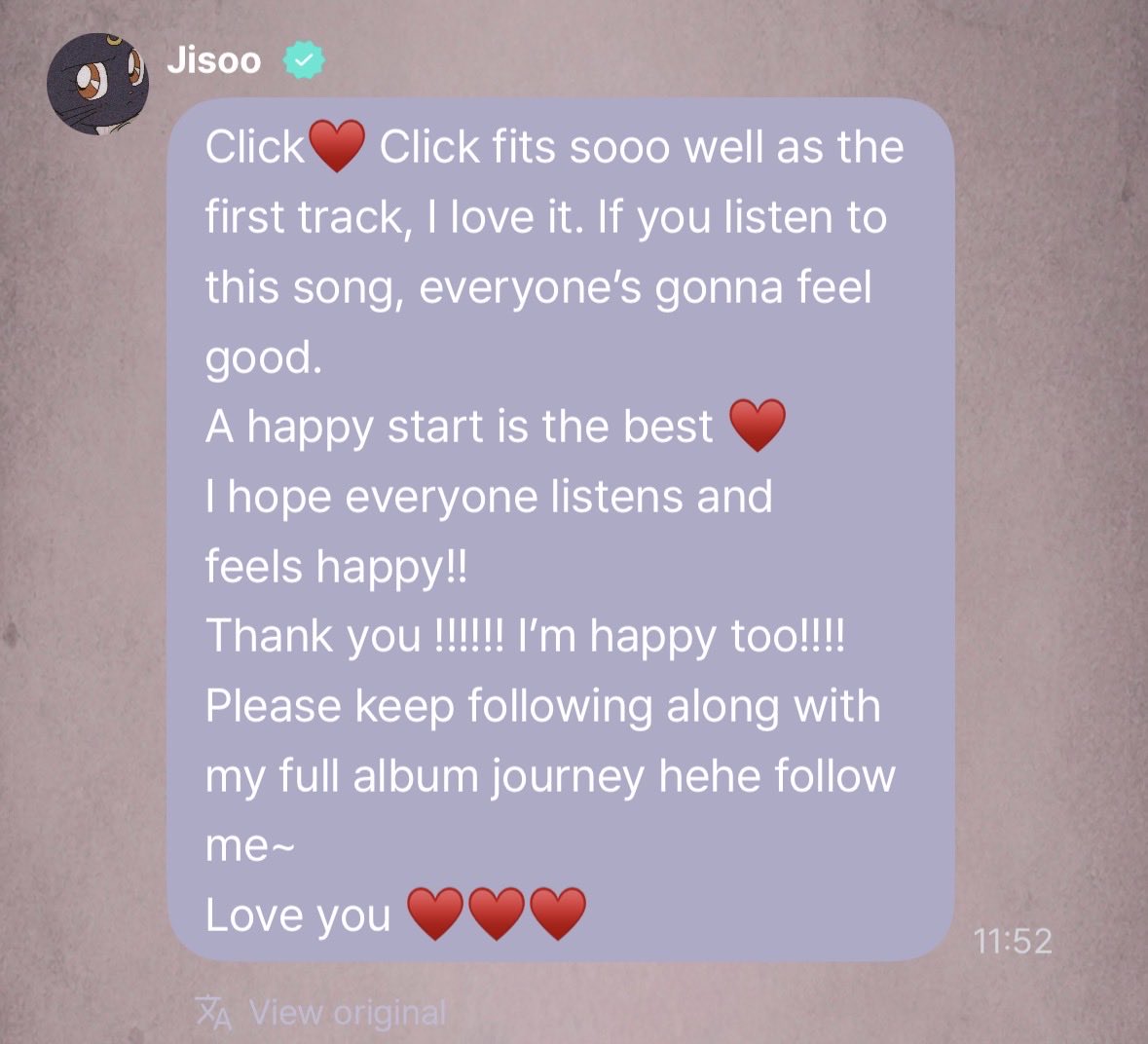 CHUCARTIERDI0R's tweet photo. the reason jisoo chose #CLICK is for her full album to begin on a happy note https://t.co/OKPg8YxJjf