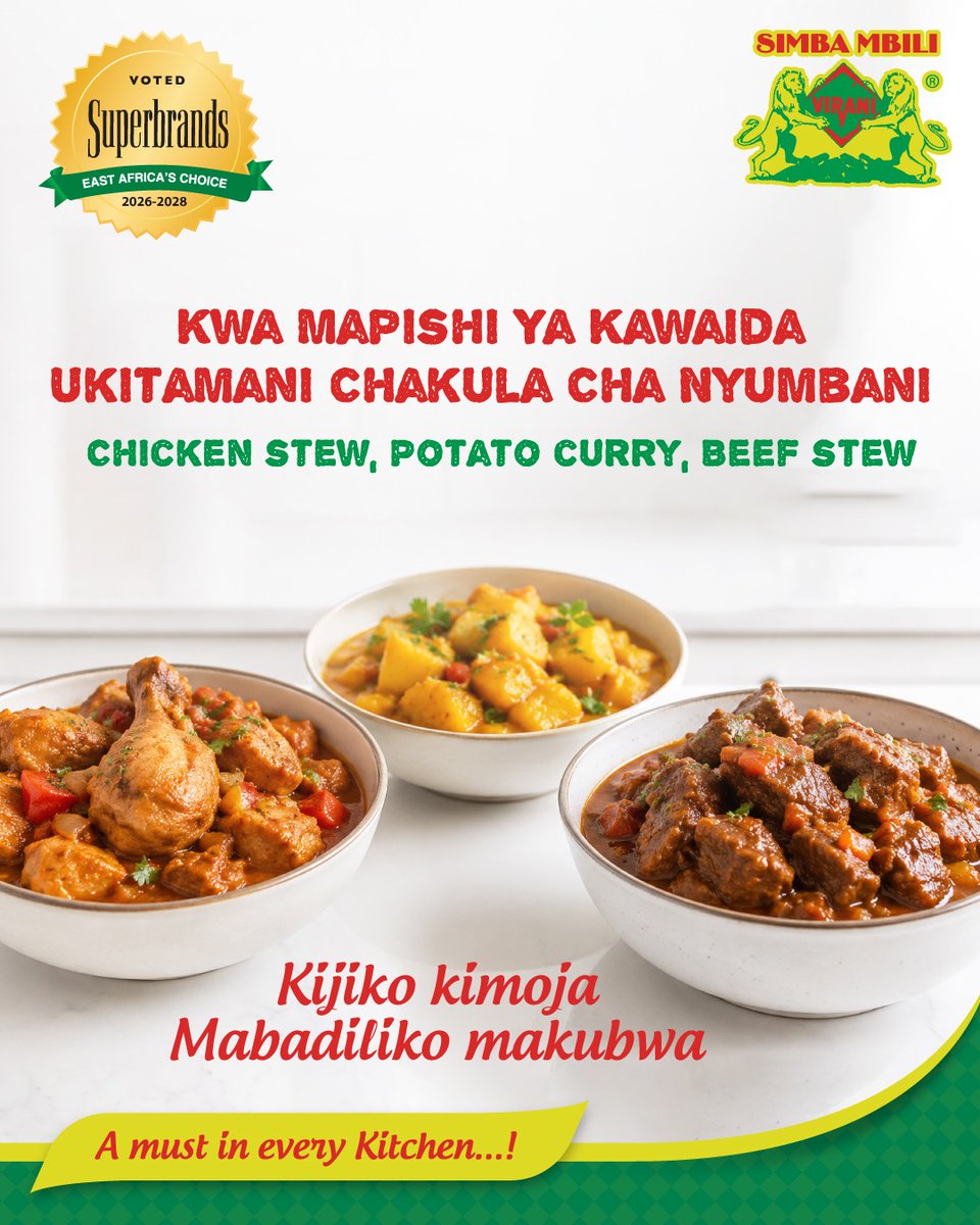 simbambilispice's tweet photo. Transform your dishes with Simba Mbili Curry Powder! From rich curries to scrambled eggs and creative snacks, it elevates every meal. What unique dish have you added Curry Powder to? 🍛✨ #SimbaMbili #CurryPowder #OngezaLadha #UbunifuJikoni #GoodFoodKE https://t.co/SLGCv8zLRL