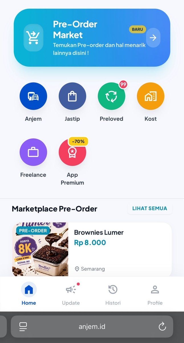undipmfs3's tweet photo. GUYSS KALIAN  MABA KLO MAU PESEN ANJEM/JASTIP DARI WEB INI AJA, ini drivernya udh di verifikasi semua jd bakal aman dr penipuan, ga kyk di grup2 anjem/jastip aku prnh kena tipu mana lumayan lagi nominalnya 😭. INI JUGA BISA BUAT PRELOVED, KOST DLL, KALIAN WJIB COBA WEB INI -dips! https://t.co/bZja02Fyob