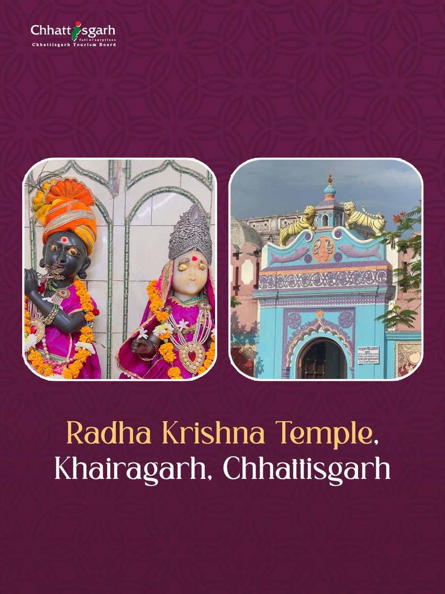 GoChhattisgarh's tweet photo. Celebrate the birth of Lord Krishna with faith, joy and blessings. 🙏✨

Happy Janamshtami 🦚

#Janmashtami #Krishna #chhattisgarhtourism #KrishnaTemples #DivineJourney https://t.co/2SCUBUWGvO