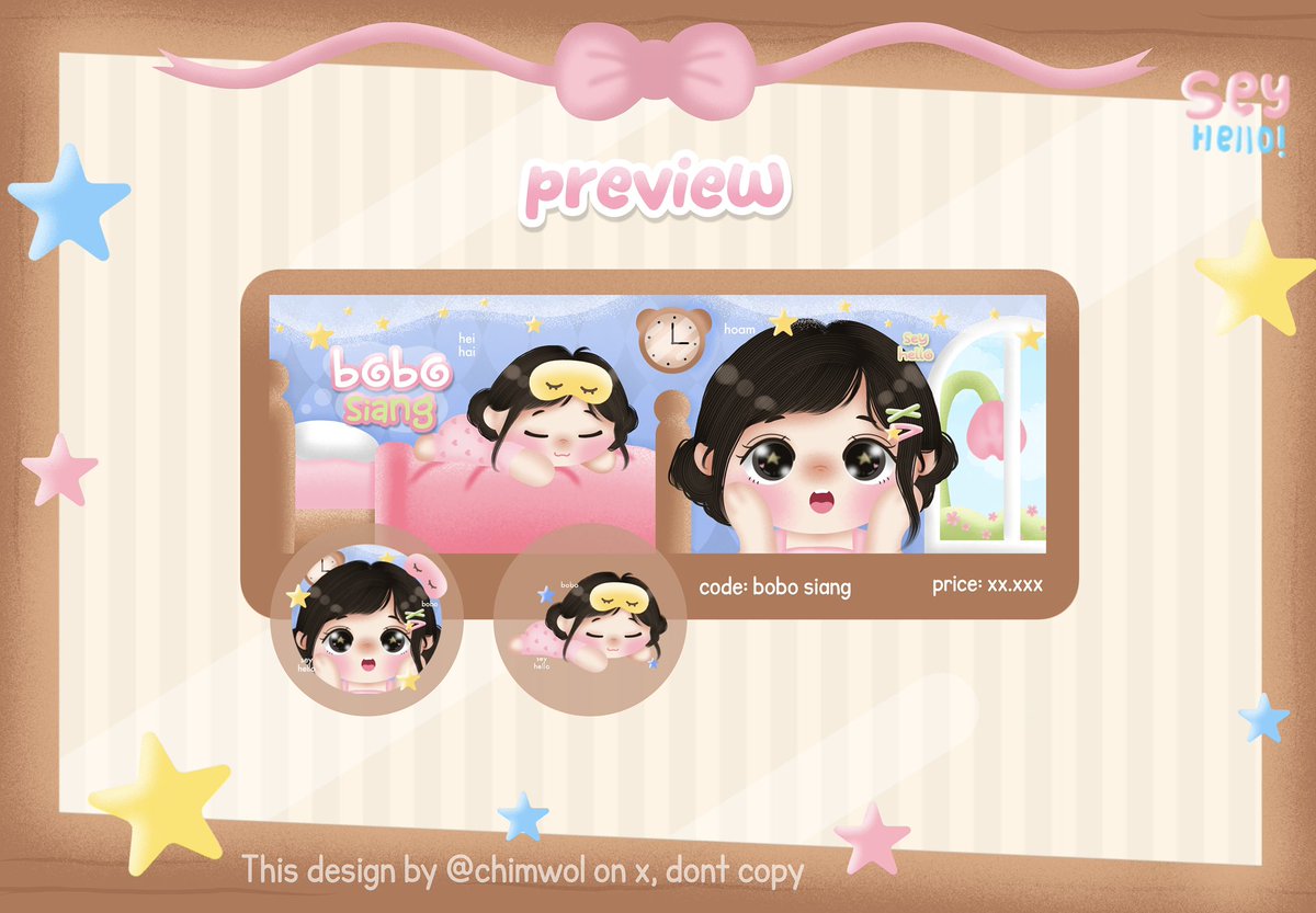 chimwol's tweet photo. 🎀⭐️ help rt &amp; ospek please? 

hallo! sey membawa katalog layout chibi pertama :p 🤏🏻
full hand draw yup ✊🏻✊🏻 kenalan yuk!! namanya 'bobo siang ' 🛌🪟☀️ jika ada kesamaan dengan ba lain pls kindly dm sey ya! 
jikalau aman, sey besok bakal open ready stock ☄️ #bealanjaㅤ #zonauang https://t.co/V4cxPNrikf