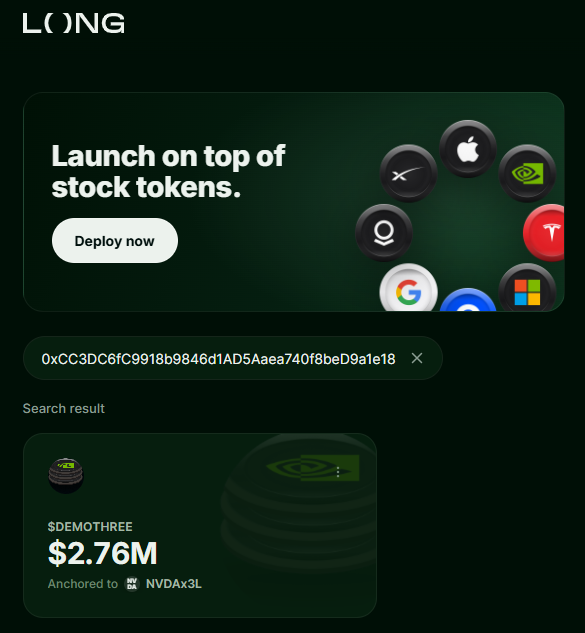 OnChainTrack's tweet photo. 1/3 The bullish setup for $DEMOTHREE is getting more solid! 🚀 The CA: 0xCC3DC6fC9918b9846d1AD5Aaea740f8bedD9a1e18 is officially verified on the LONG app UI with a solid market cap of $2.76M. #AI #MOO #BONER #ICOIN https://t.co/iC7bngLKFR