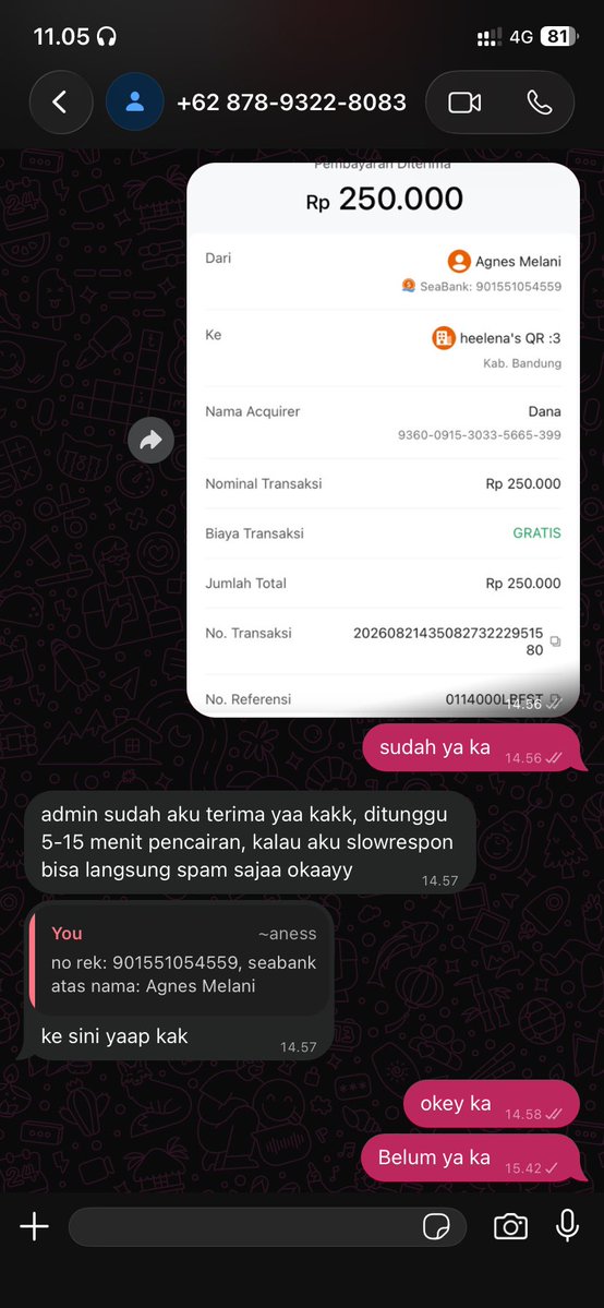 lanysaa_'s tweet photo. @_lafilledhiverr @Kaymora_12 kak izin nitip dan bantu share yaa aku juga kena tipu akun @heeelxy nominalnya lumayan🥲 https://t.co/1dJEL2NhVX