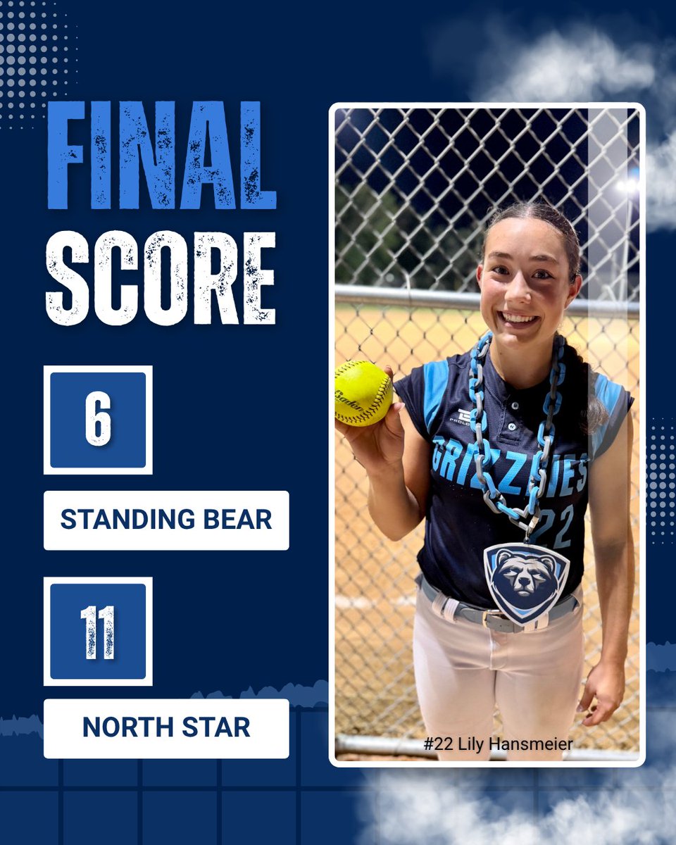 LSBsoftball's tweet photo. It was a hard fought game tonight as the Grizzlies fell to Lincoln North Star. Lily Hansmeier with a solo homerun on the night! The Grizzlies are back in action tomorrow at the KFCA Kaiti Williams Leadoff Classic. #OneTeamOneGoal https://t.co/JiSn1nvTXu