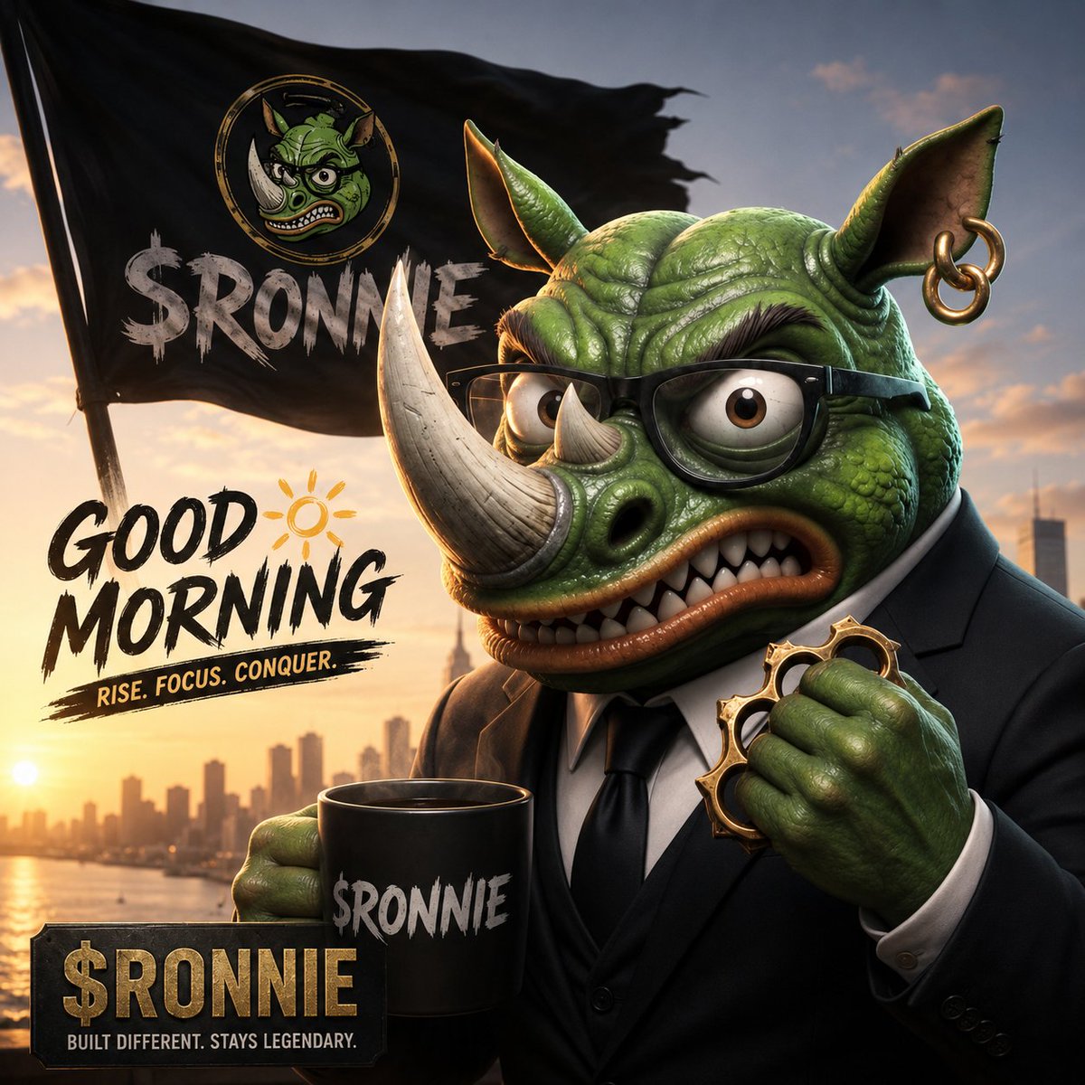DIFIASTRONAUT's tweet photo. GM $RONNIE Fam ☀️

A new day. A sharper mindset. A stronger grind.

Every move today is another step toward building something bigger. Stay focused, stay relentless, and keep charging forward like Ronnie. 🦏🔥

Who's ready to dominate today?

@SolRonnieCoin https://t.co/PzMduV4SCh