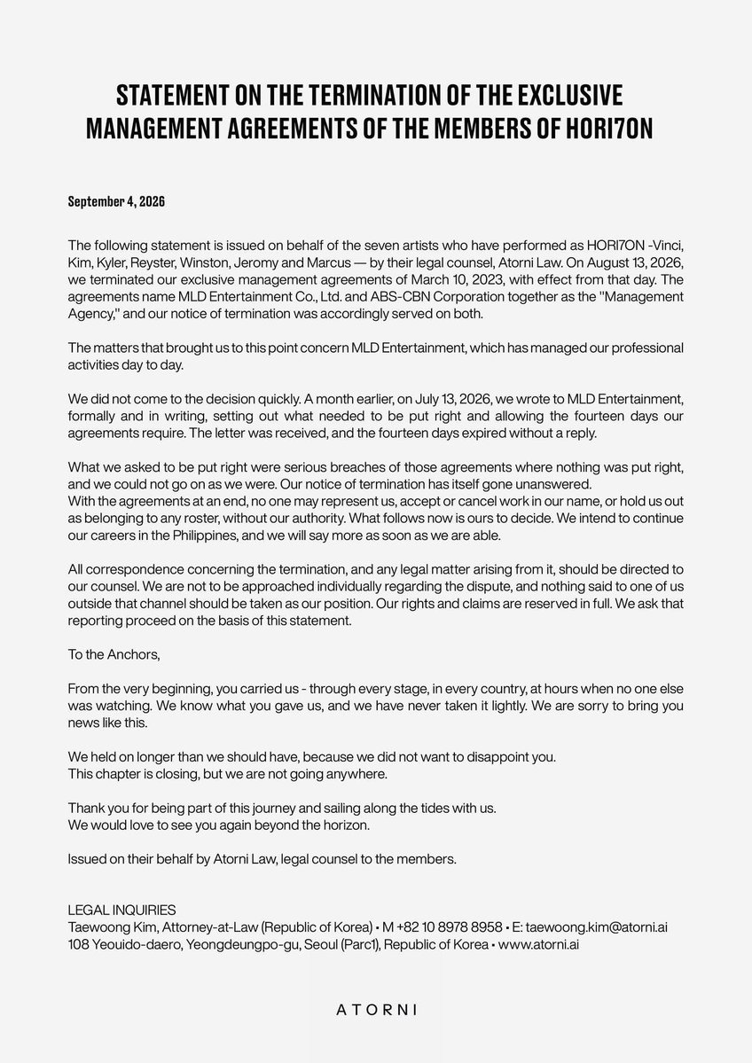 cha98345's tweet photo. 7yrs Ang contract . 3yrs end . 
HORI7ON DESERVES BETTER

#FreeHORI7ON 
#StandWithHORI7ON
#HORI7ON #호라이즌
@HORI7ONofficial https://t.co/0xK1ejbkEv