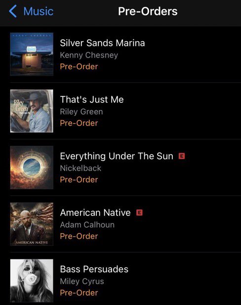 MILEYTRACKING's tweet photo. “Bass Persuades” debuts at #5 on the US iTunes Pre-Orders chart. https://t.co/nKxwTOzCKk