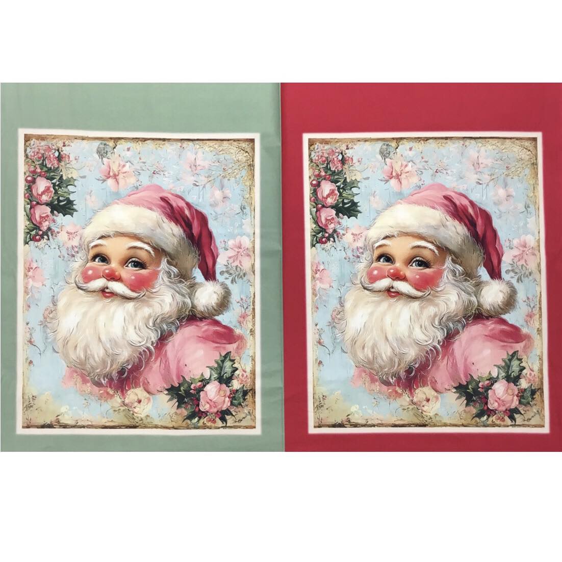 inchauri's tweet photo. Christmas is just around the corner. This Vintage Santa range is perfect for festive projects: two panels, a stocking, a square Santa panel for a sack, and coordinating fabric. Available in store now, while stocks last. https://t.co/HH8q9uolcz