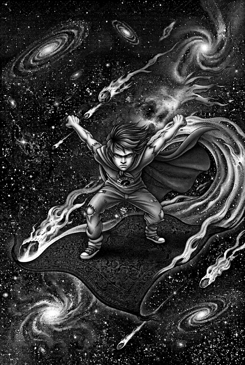 Telefantasma_'s tweet photo. El cuentacuentos (Telefantasma) tiene una bandera negra como estandarte. Su lucha está en favor de la imaginación y la creatividad; su mente es su derecho. Para él, el estado perfecto es el mineral y Dios es la gravedad. https://t.co/dEJxSl7zxO