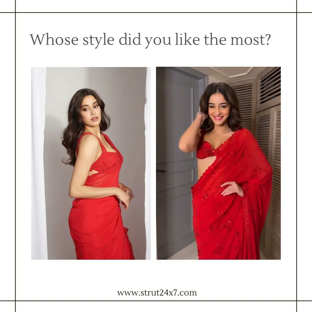MagnoliaQualey's tweet photo. Which red saree look was your favorite? Tell us in the comments! https://t.co/fNjgvzeiMO